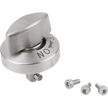 Kipp Rotary Latch D=8, L=23, Stainless Steel, Comp:Stainless Steel, Bolts Stahl K1061.8231